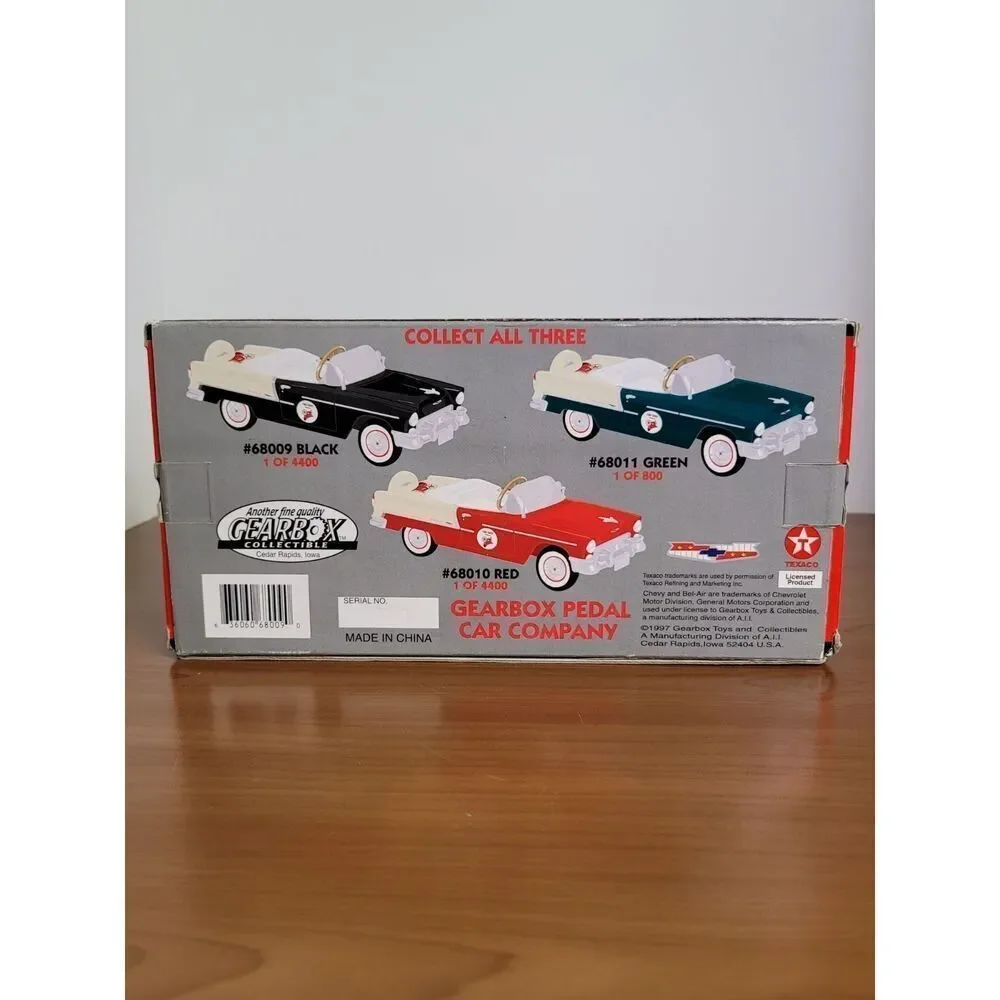 Texaco Fire Chief Black 1955 Chevy Bel Air Diecast Pedal Car By Gearbox #A67
